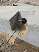 Reinforced Concrete Palisade Wall With Tie Back Anchors